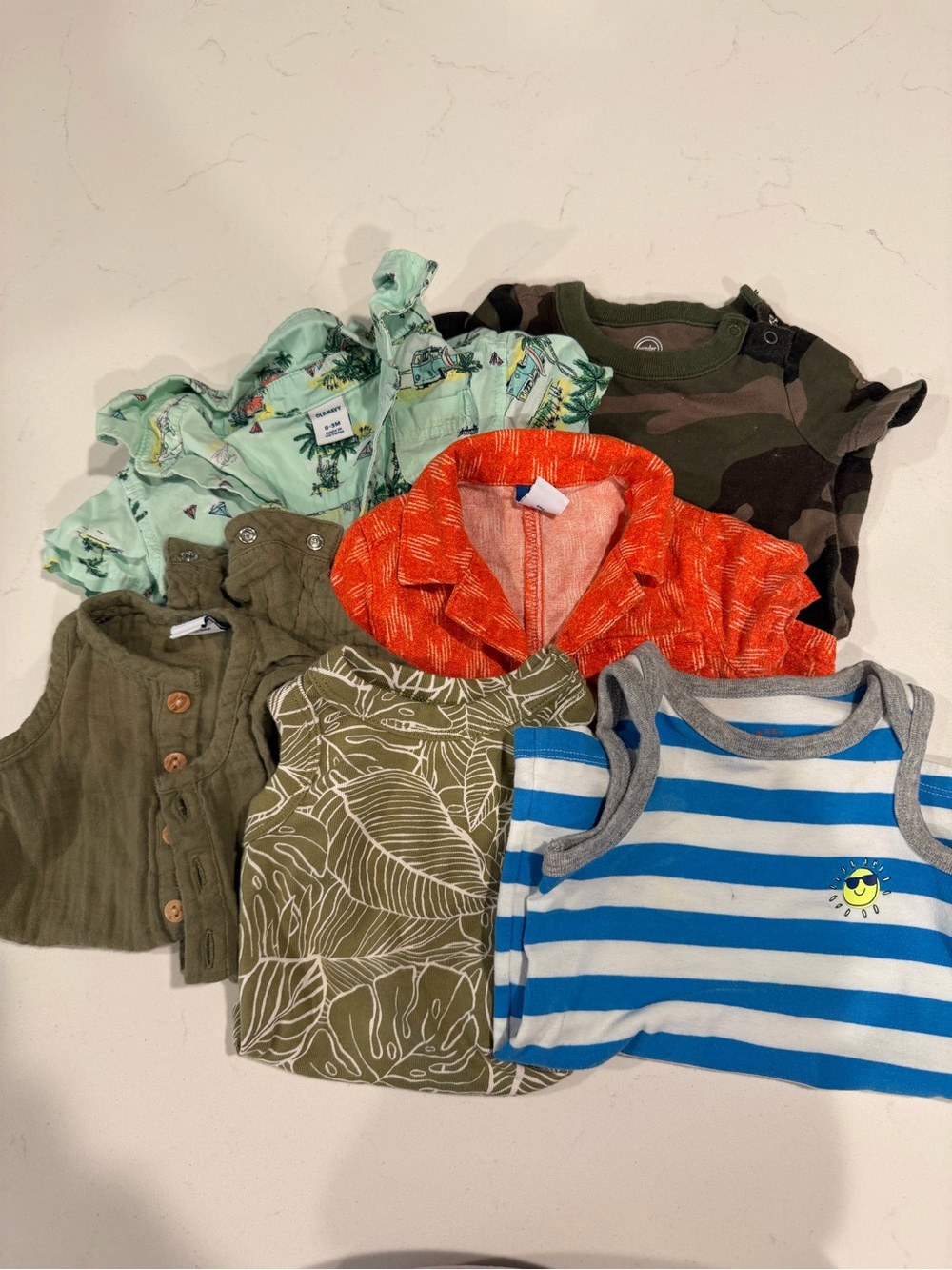 Baby Boy 0–3M Summer Romper Bundle | Gap & Old Navy Lot of 6